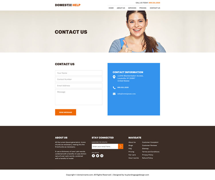 best domestic helpers agency website design