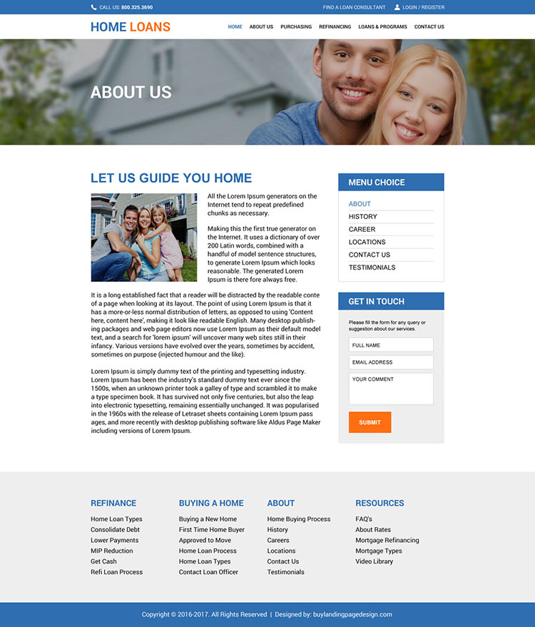 professional home loan responsive website design