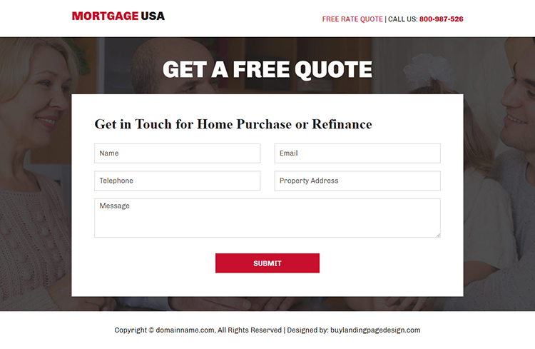 largest mortgage lender bootstrap landing page