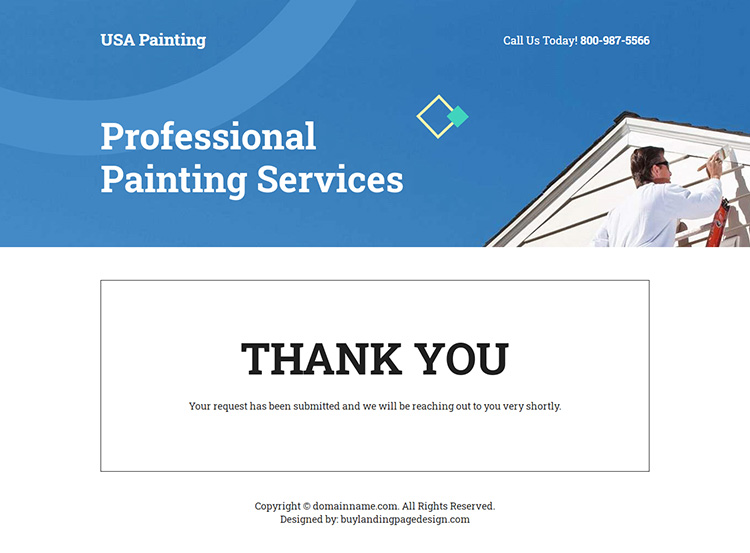 professional house painting contractors landing page design