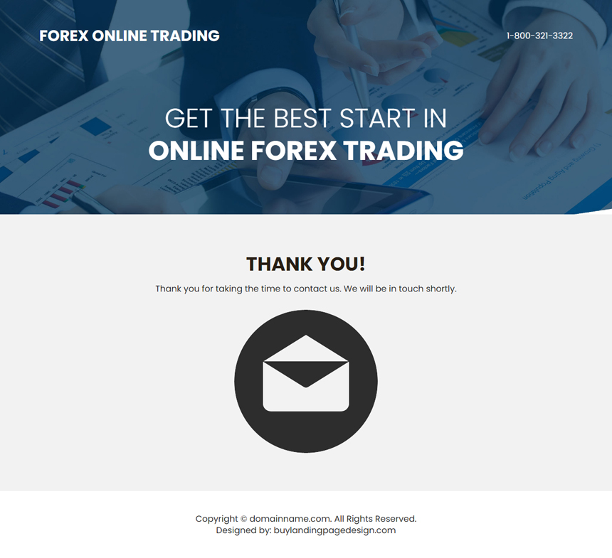 online forex trading lead capture landing page