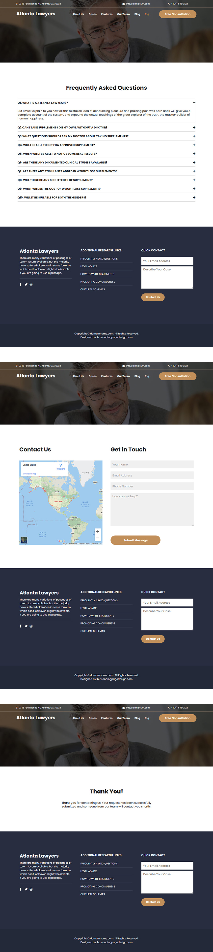 professional law firm free consultation responsive website design