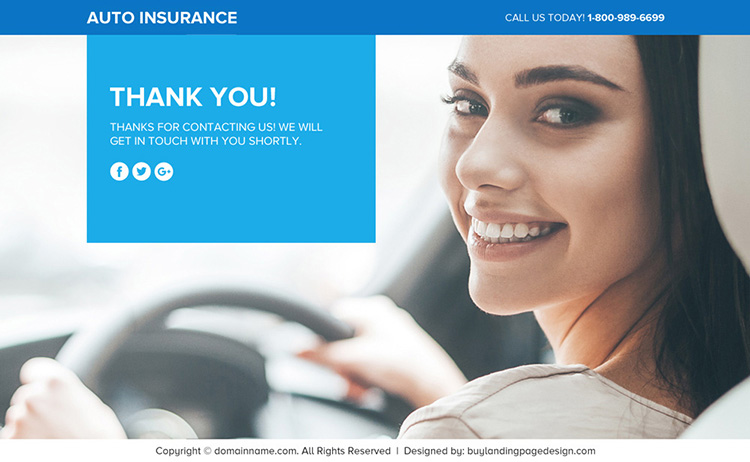 auto insurance responsive lead funnel landing page design