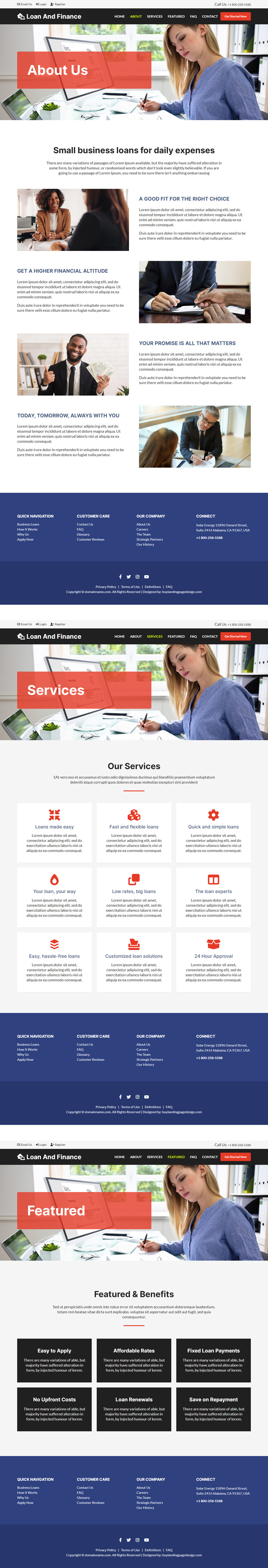 loan and finance service responsive website design