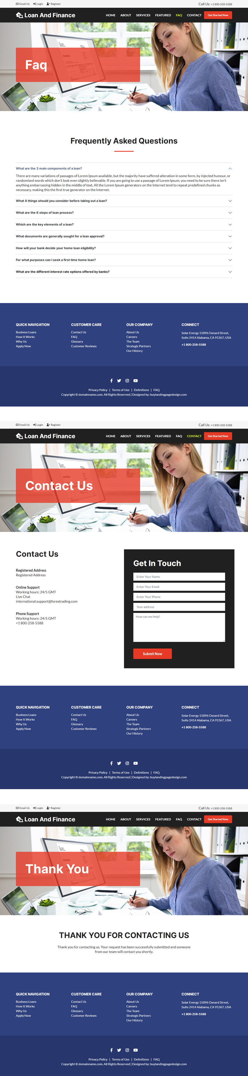 loan and finance service responsive website design