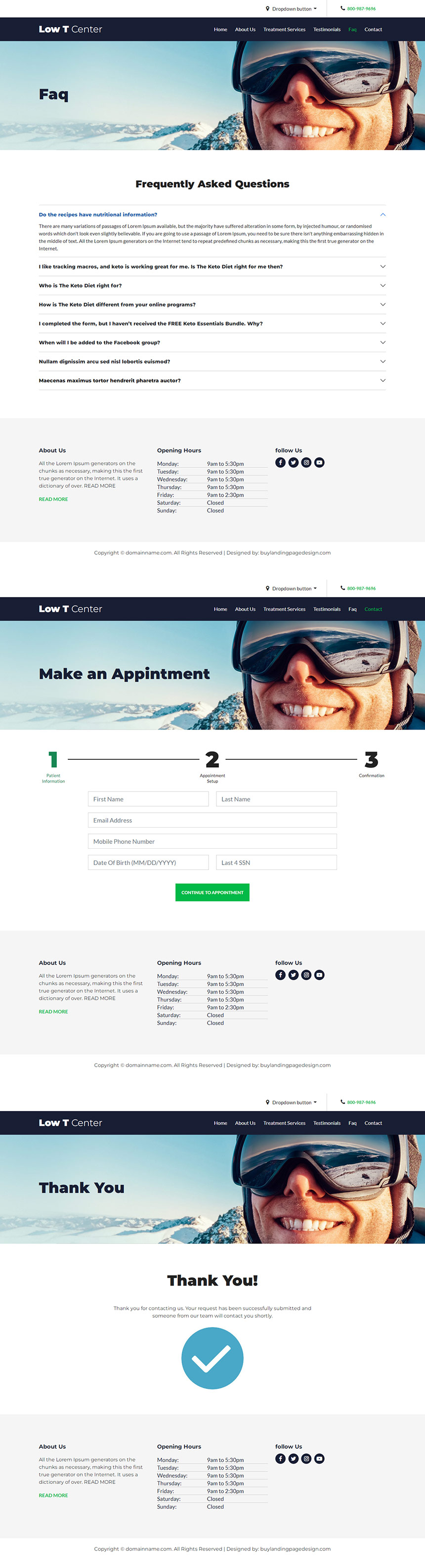 low testosterone treatment responsive website design