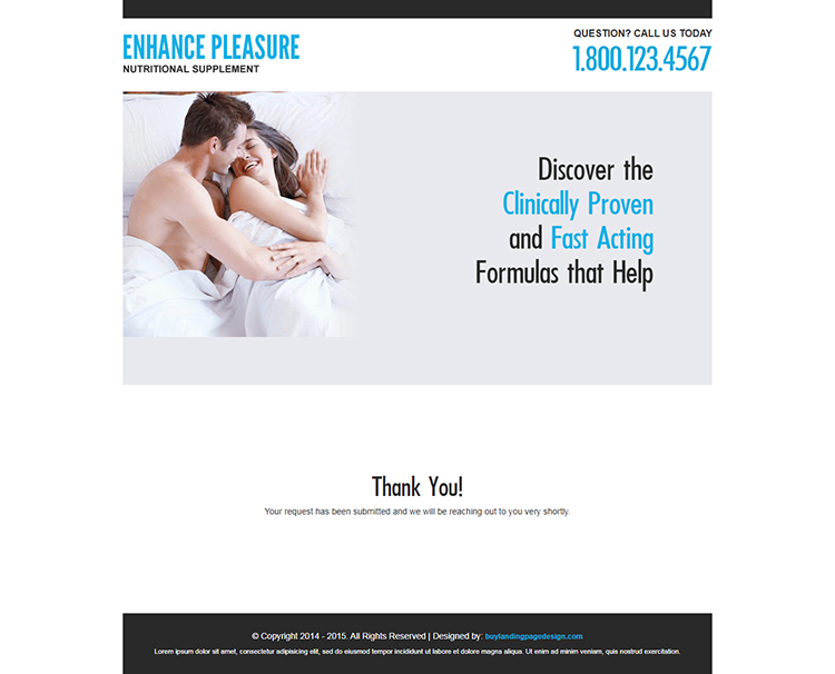 male enhancement product squeeze page design