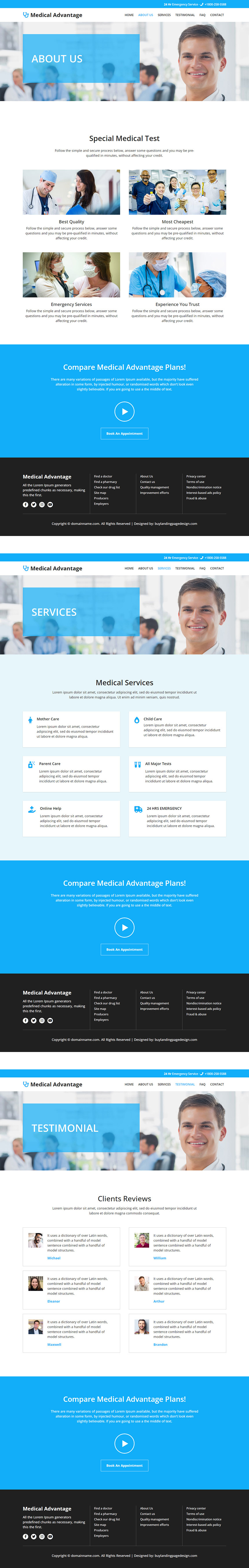 emergency medical services responsive website design