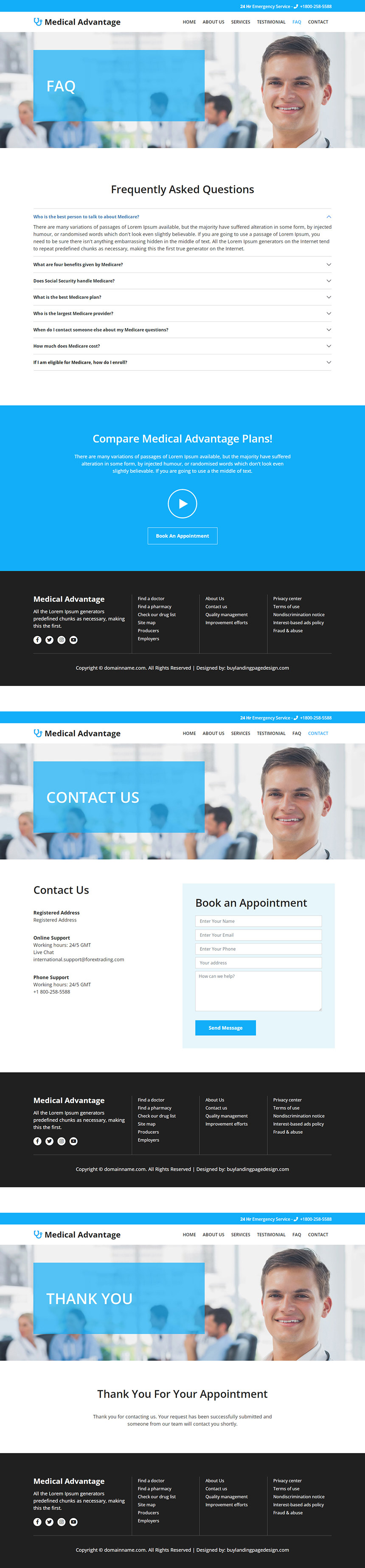 emergency medical services responsive website design