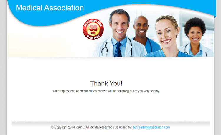 medical appointment lead capture landing page design for sale