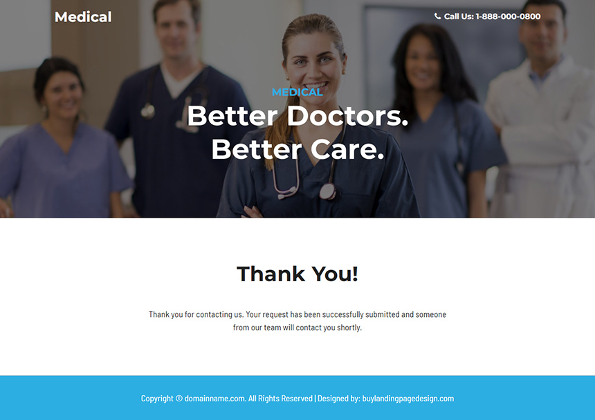 medical service appointment booking responsive landing page