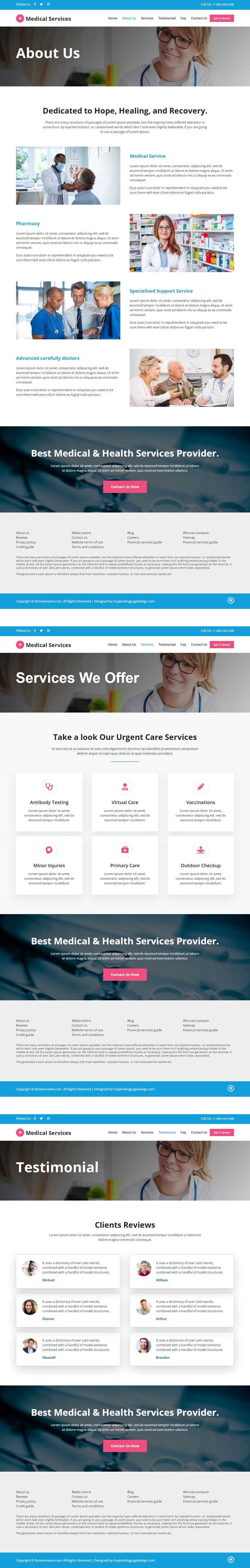 emergency medical services responsive website design