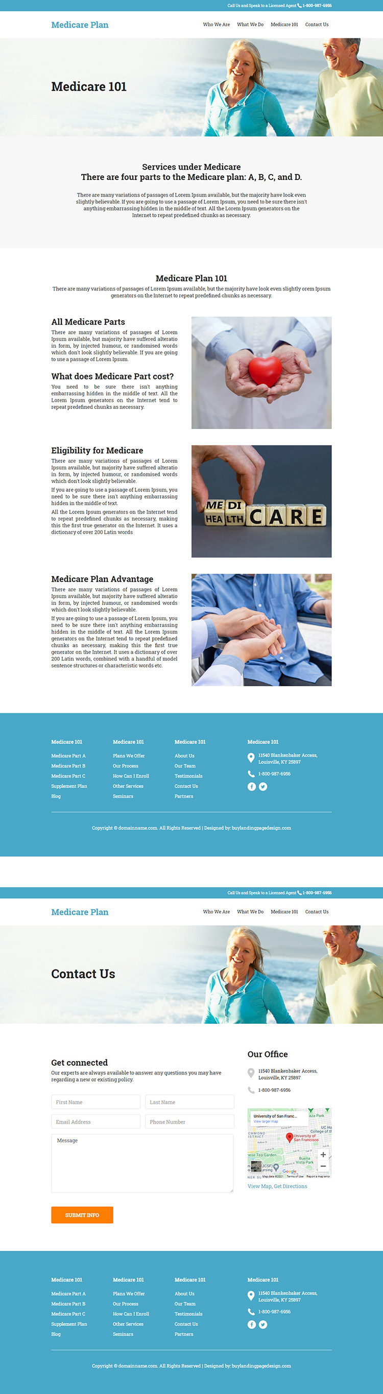 medicare supplement insurance responsive website design