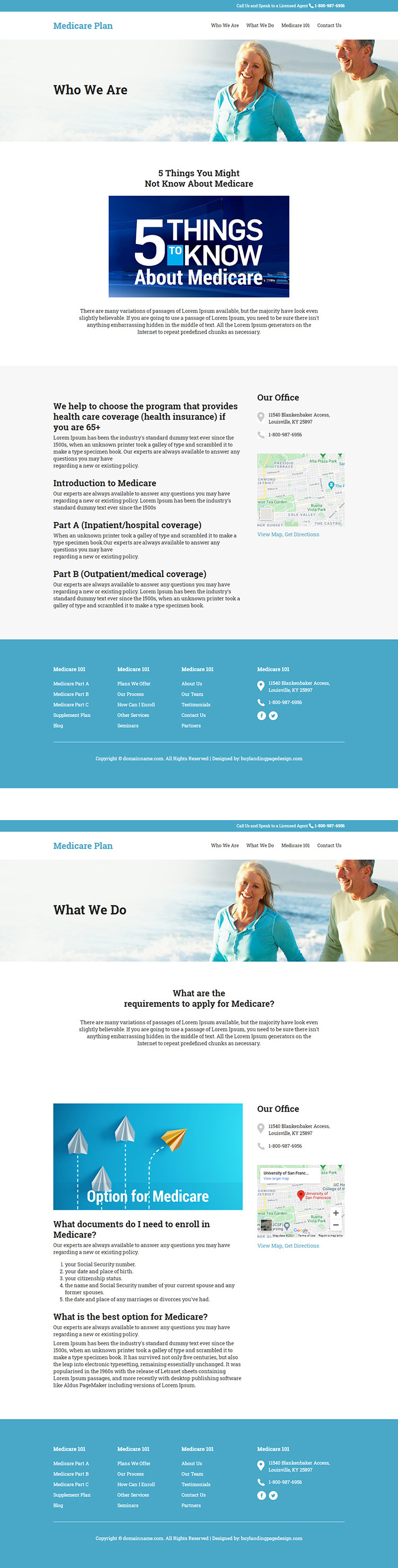 medicare supplement insurance responsive website design