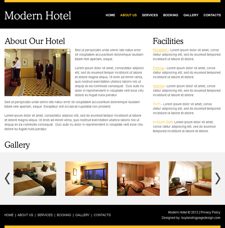 modern hotel converting and attractive html website template