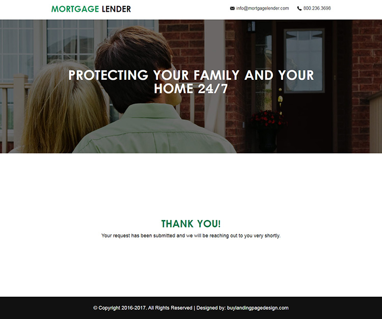 mortgage payment calculator lead capturing responsive landing page