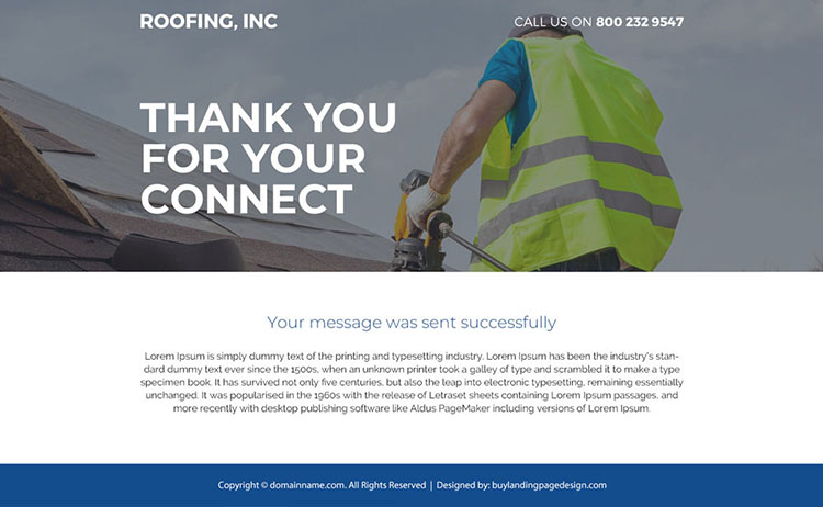 professional roofing contractors responsive landing page design