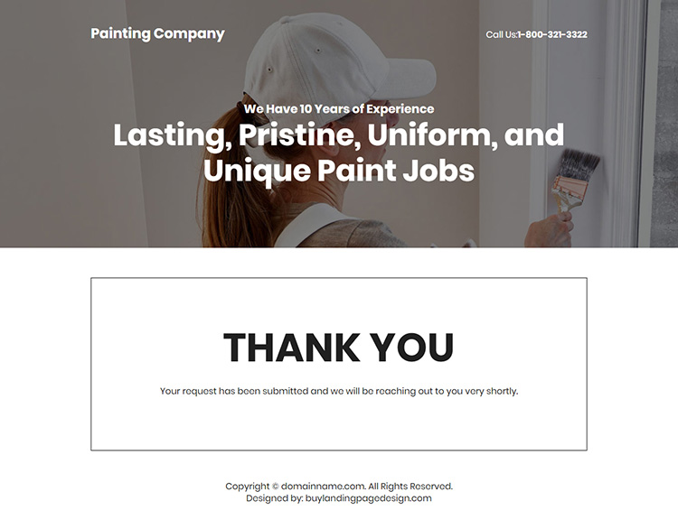 residential and commercial painting company responsive landing page