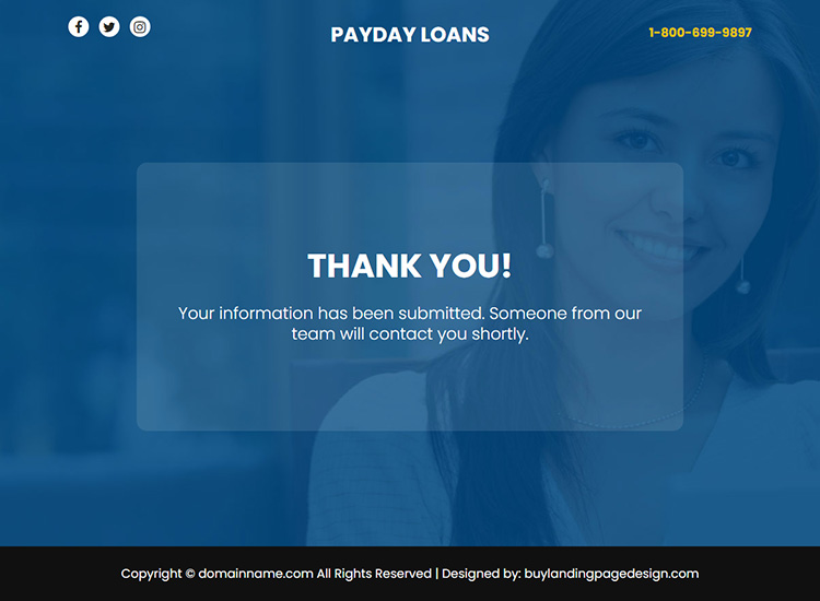 payday loan video responsive funnel design