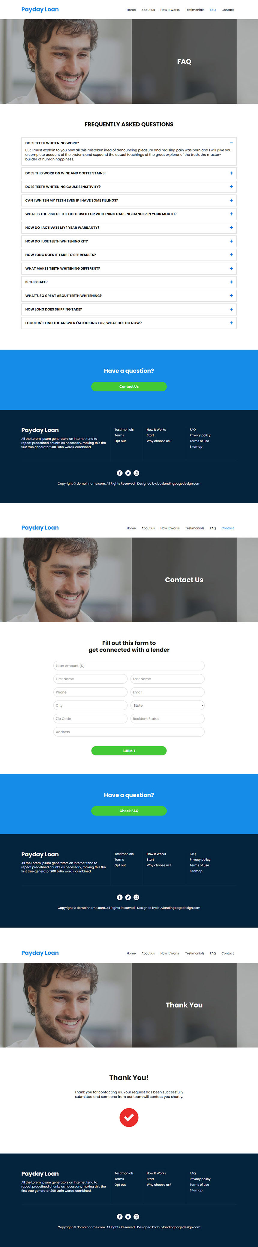 payday cash loan responsive website design
