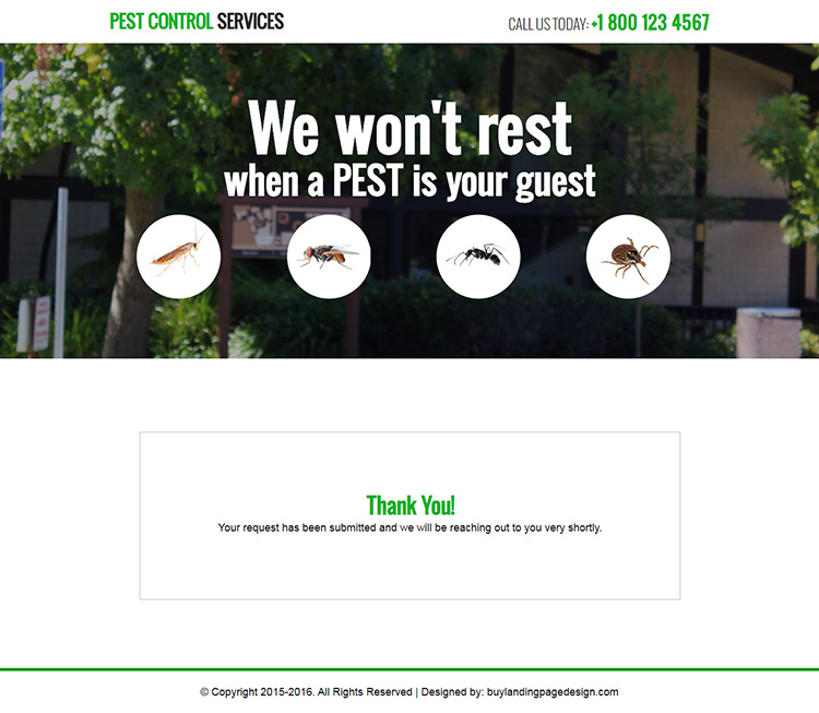 pest control services responsive landing page design template