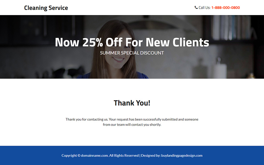 professional cleaning service responsive landing page