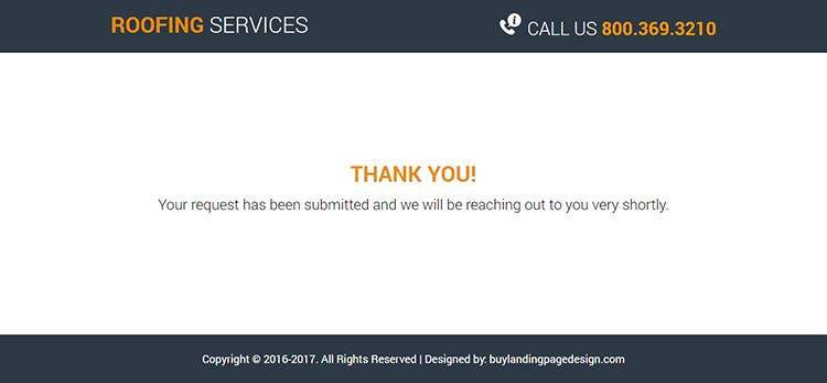 quality roofing services responsive landing page