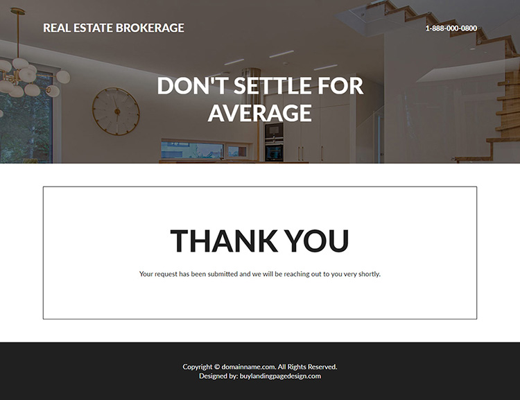 real estate brokerage lead capture responsive landing page
