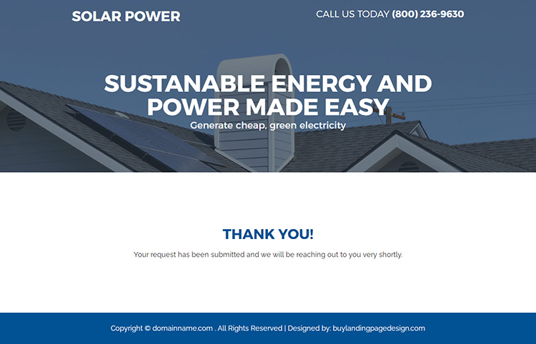 residential solar energy companies responsive landing page design