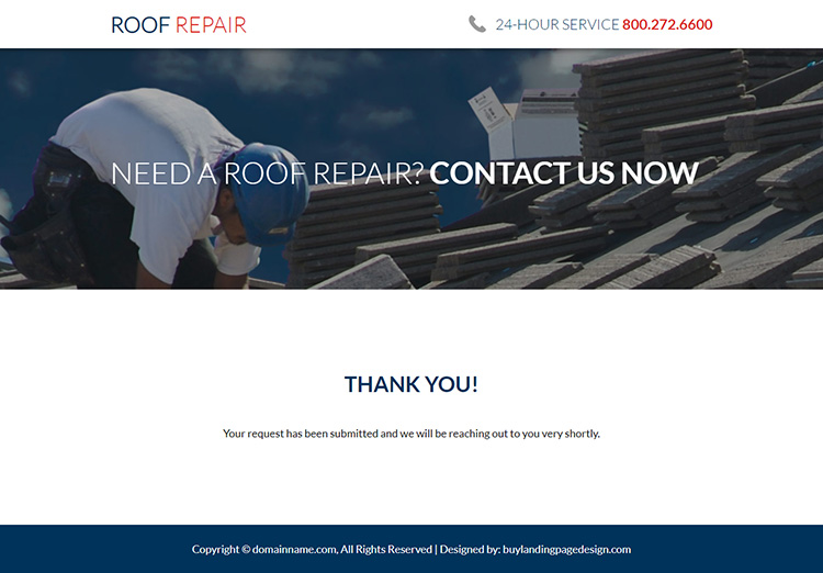 american roofing and restoration service responsive landing page