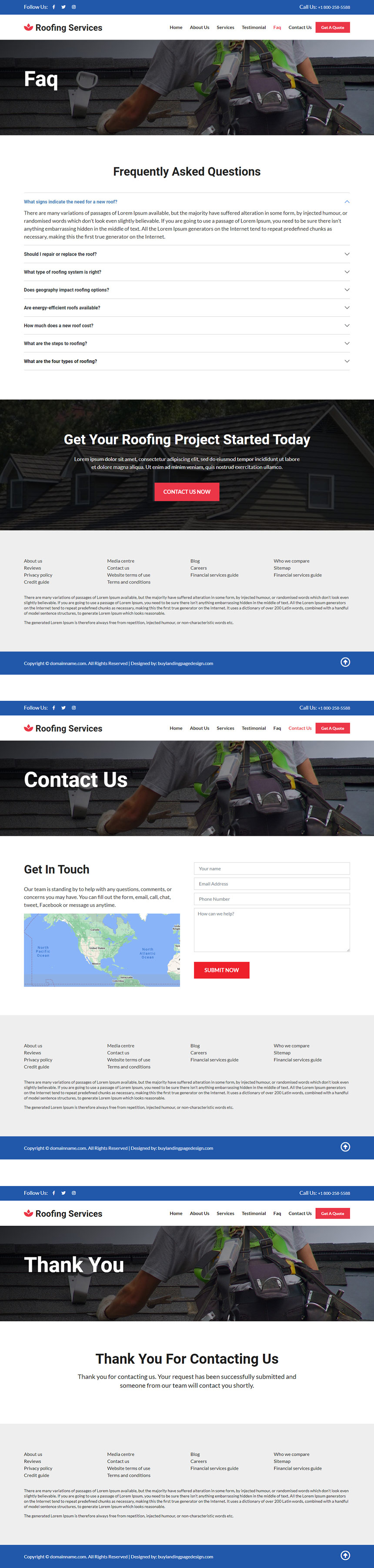 roofing experts responsive website design