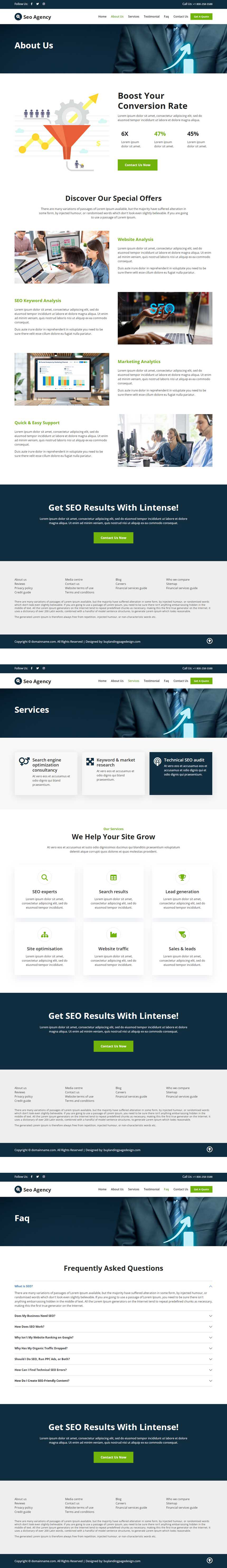 SEO agency responsive website design template