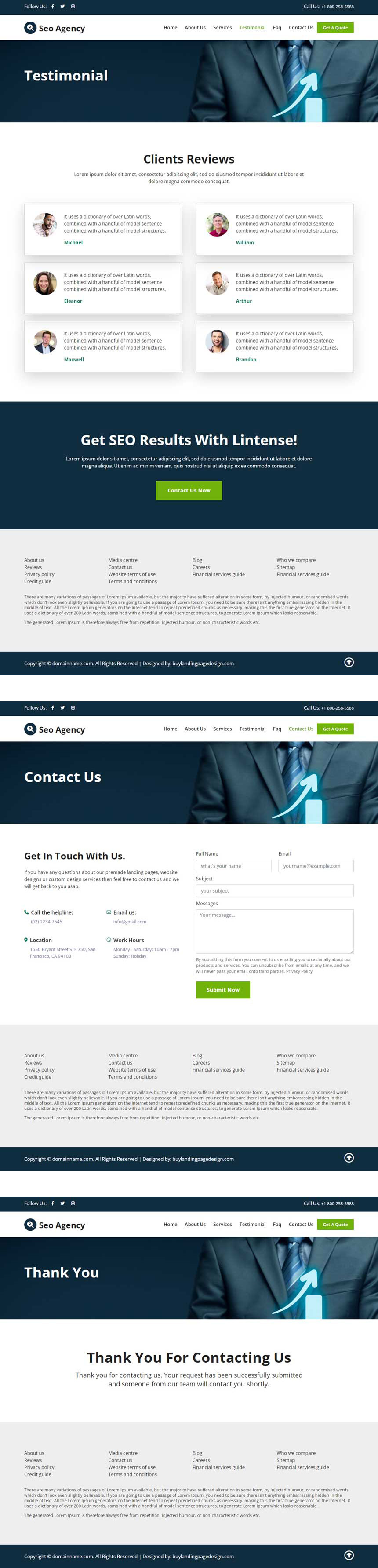 SEO agency responsive website design template