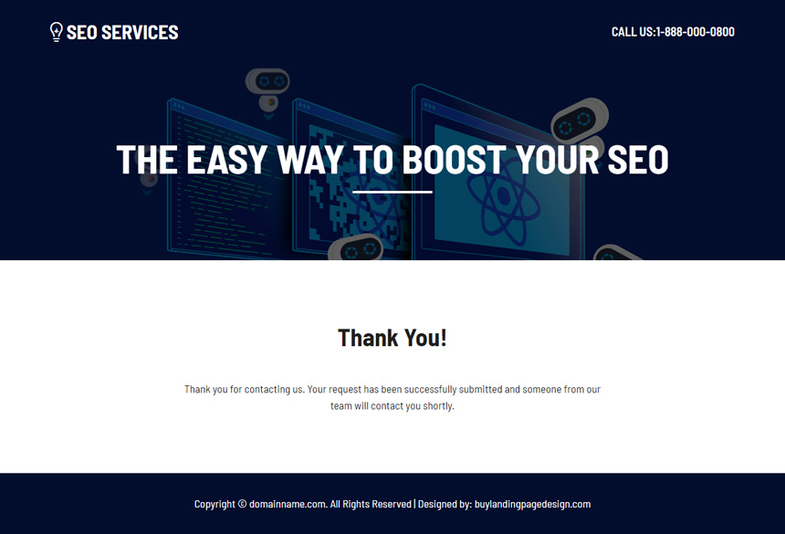 seo service lead capture responsive landing page