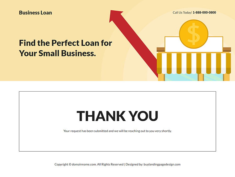 small business funding responsive landing page design