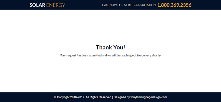 responsive solar energy solutions landing page design