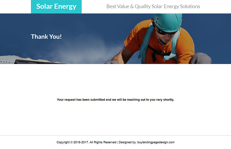 responsive solar energy solutions landing page design