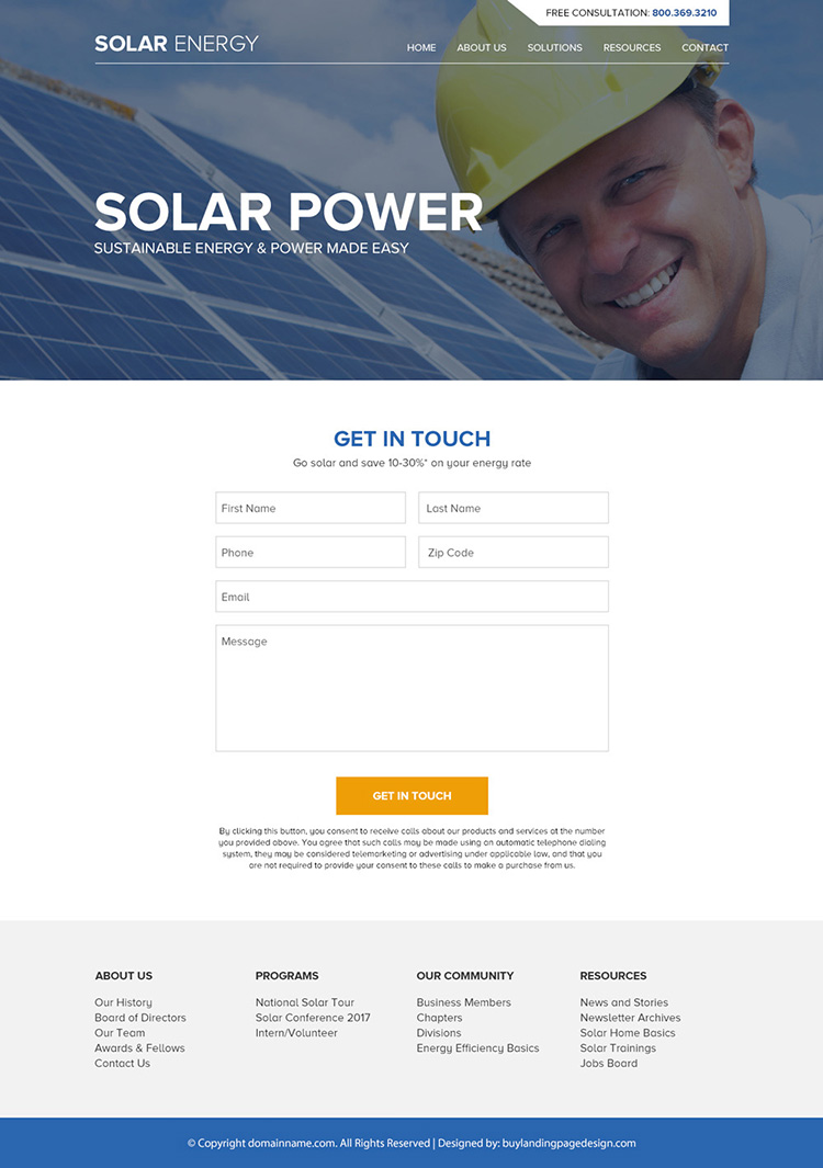 solar panel technology responsive website design