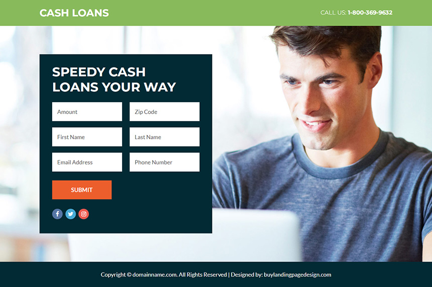 cash loan responsive lead funnel design