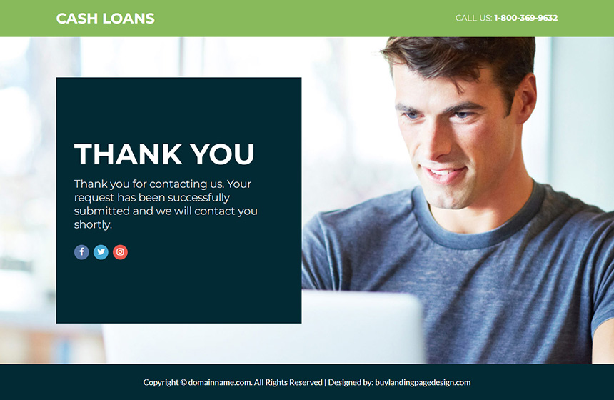 cash loan responsive lead funnel design