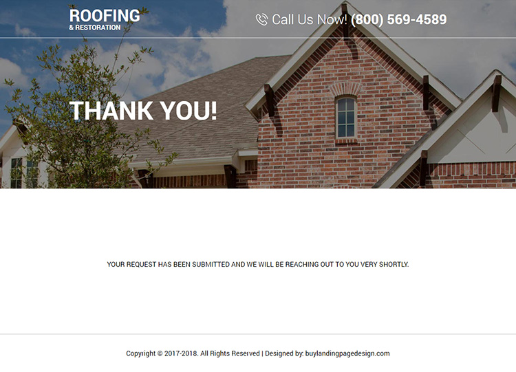 top quality roofing and restoration responsive landing page