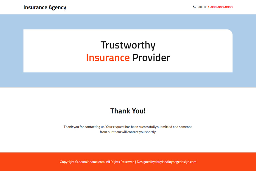 insurance agency lead capture responsive landing page