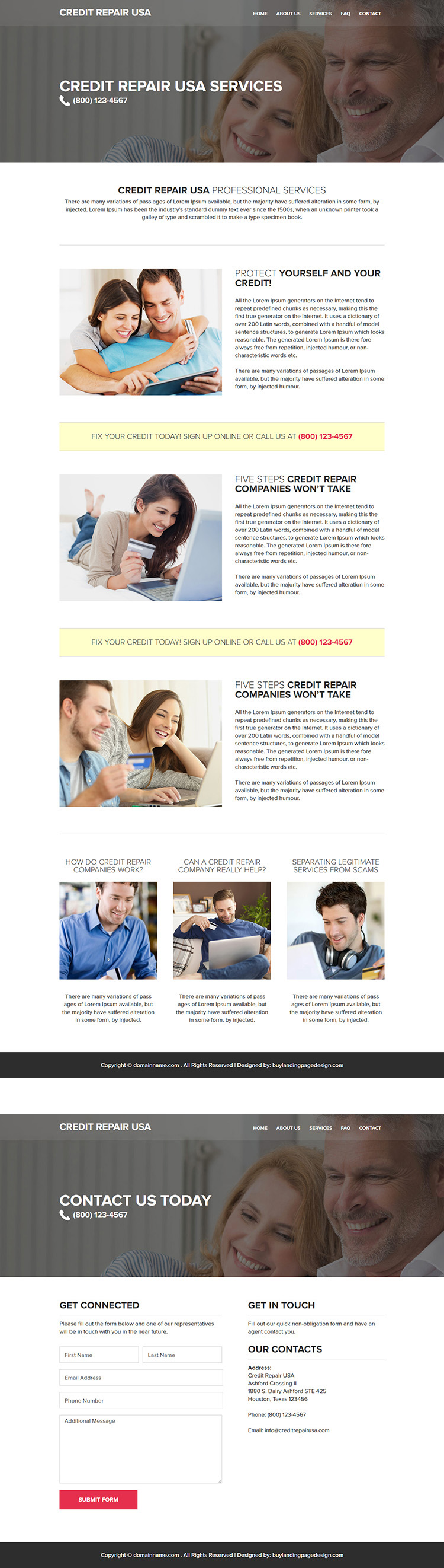 responsive credit repair lead capturing website design