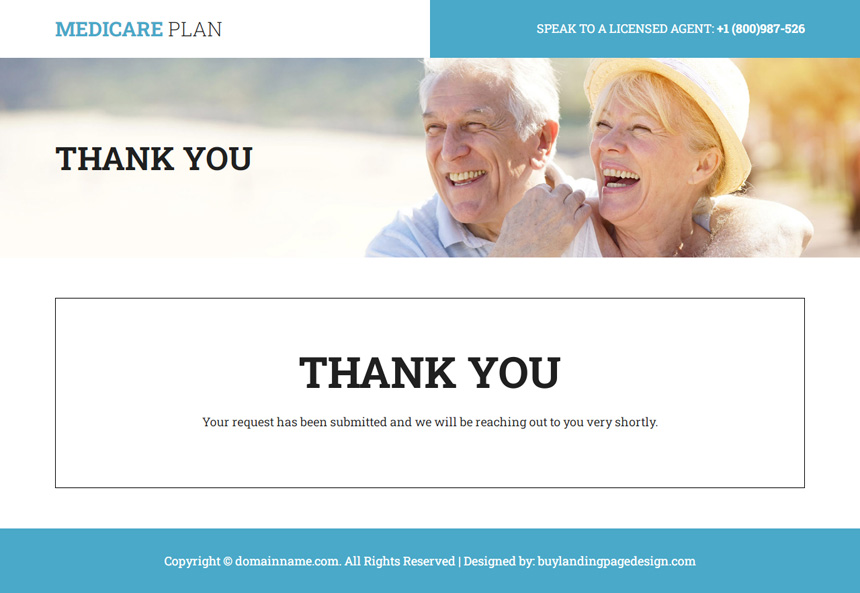 medicare plan responsive landing page