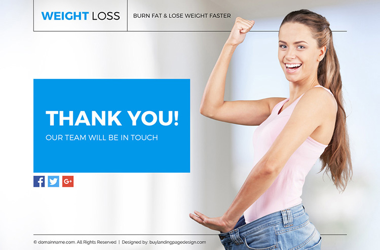 weight loss lead funnel responsive landing page design