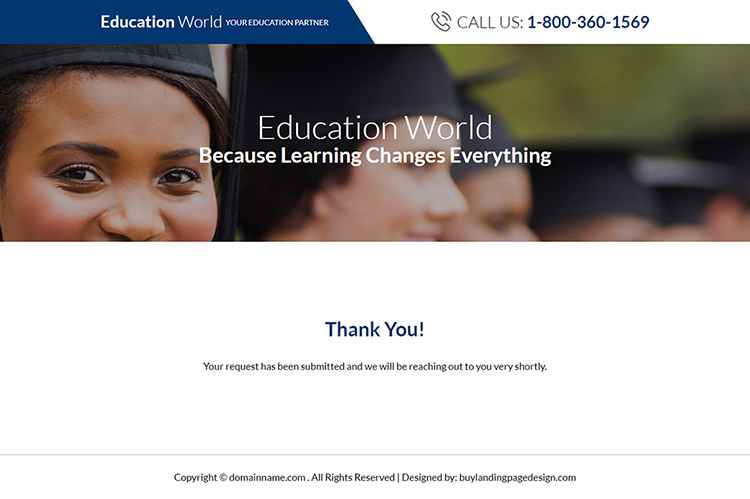 professional and responsive education consultants landing page design